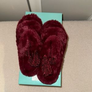 Array faux fur slippers